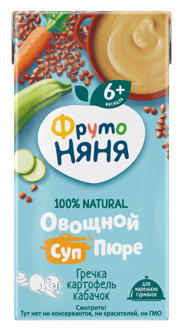 ПЮРЕ ФРУТОНЯНЯ 0,2МЛ ОВОЩНОЕ С ГРЕЧКОЙ, ГРЕЧНЕВЫЙ СУП