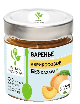 ВАРЕНЬЕ ЛОЖКА ЗДОРОВЬЯ 200Г АБРИКОСОВОЕ БЕЗ САХАРА СТ