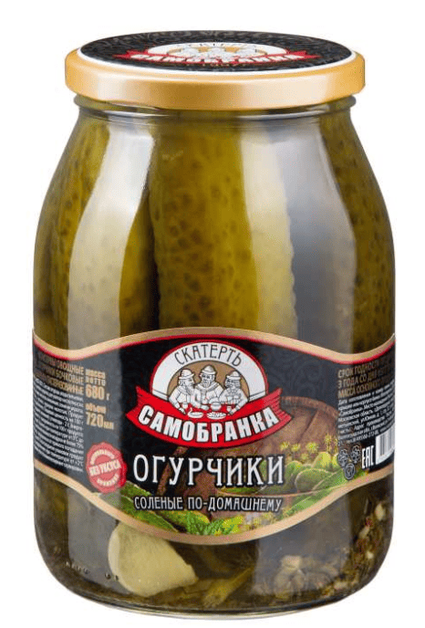 ОГУРЦЫ СКАТЕРТЬ САМОБРАНКА СОЛЕНЫЕ ПО-ДОМАШНЕМУ 830Г-950Г
