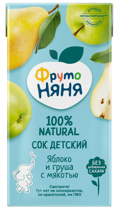 СОК ФРУТОНЯНЯ 500МЛ ЯБЛОКО ГРУША С МЯК