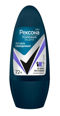 АНТИПЕРСПИРАНТ РЕКСОНА МЕН 50МЛ 3В1 УЛЬТРАНЕВИДИМЫЙ НЕТ ПЯТЕН ПОТА И ЗАПАХА ШАР
