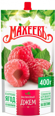 ДЖЕМ МАХЕЕВЪ 400Г МАЛИНОВЫЙ Д/ПАК