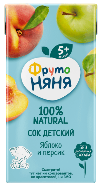 СОК ФРУТОНЯНЯ 500МЛ ЯБЛОКО ПЕРСИК С МЯК