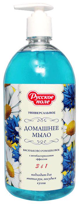 МЫЛО ЖИДКОЕ РУССКОЕ ПОЛЕ 1000МЛ ВАСИЛЬКОВО-РОМАШКОВОЕ С АНТИБАК ЭФФЕКТ УНИВЕРС