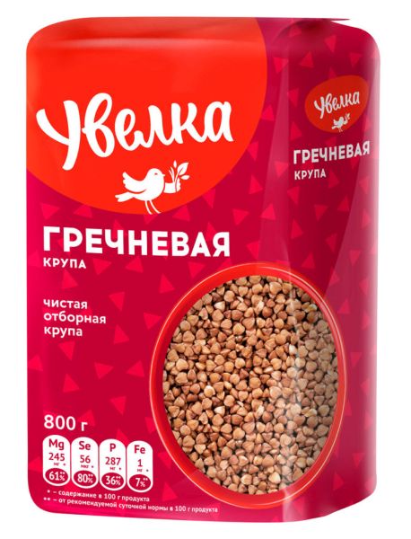 КРУПА УВЕЛКА 800Г ГРЕЧНЕВАЯ ЯДРИЦА ЭКСТРА МЯГ/УП