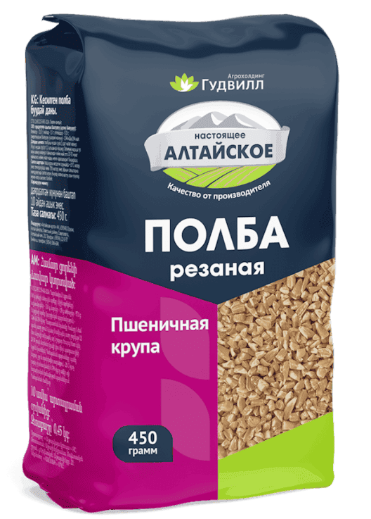 КРУПА ГУДВИЛЛ 450Г ПОЛБА РЕЗАНАЯ