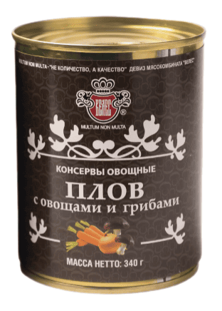 ПЛОВ ВЕЛЕС 340Г ОВОЩНОЙ С ГРИБАМИ
