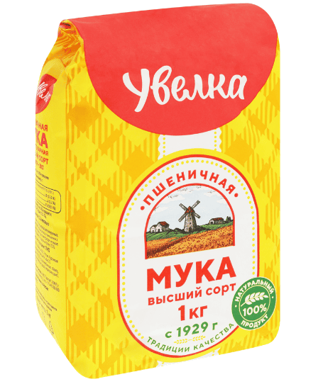 МУКА УВЕЛКА ПШЕНИЧНАЯ 1КГ ВС