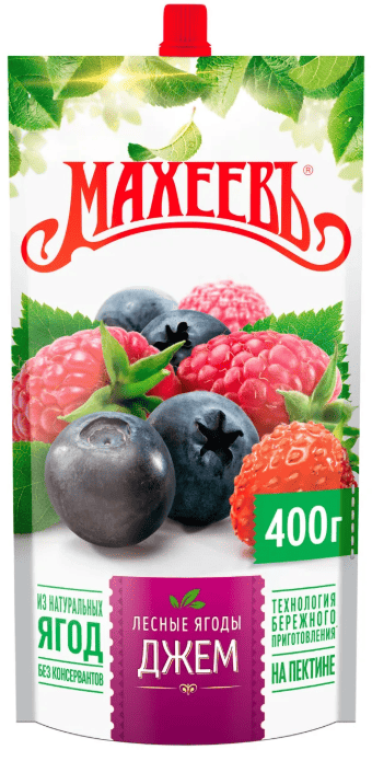 ДЖЕМ МАХЕЕВЪ 400Г ЛЕСНЫЕ ЯГОДЫ Д/ПАК