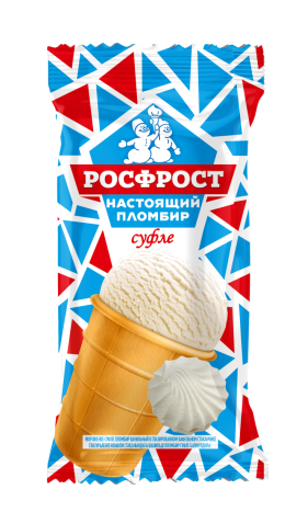 МОРОЖЕНОЕ НАСТОЯЩИЙ ПЛОМБИР 80Г СУФЛЕ ПЛОМБИР ВАНИЛ В ВАФ СТАКАН