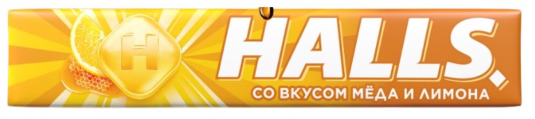 КАРАМЕЛЬ ЛЕДЕНЦОВАЯ ХОЛЛС 25Г СО ВКУСОМ МЕДА И ЛИМОНА