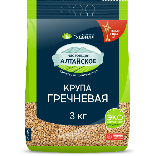 КРУПА ГУДВИЛЛ ГРЕЧНЕВАЯ ЭКСТРА 3КГ