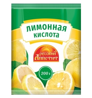 КИСЛОТА ЛИМОННАЯ РУССКИЙ АППЕТИТ 200Г