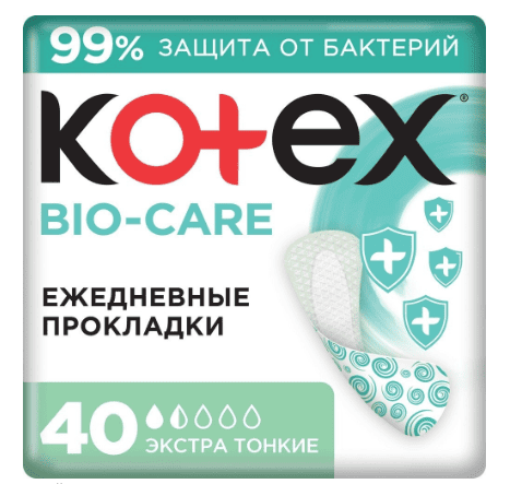 ПРОКЛАДКИ КОТЕКС БИО КЕАР 40ШТ ЕЖЕДНЕВНЫЕ ЭКСТРА ТОНКИЕ