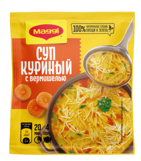 СУП МАГГИ КУРИНЫЙ С ВЕРМИШЕЛЬЮ 50Г