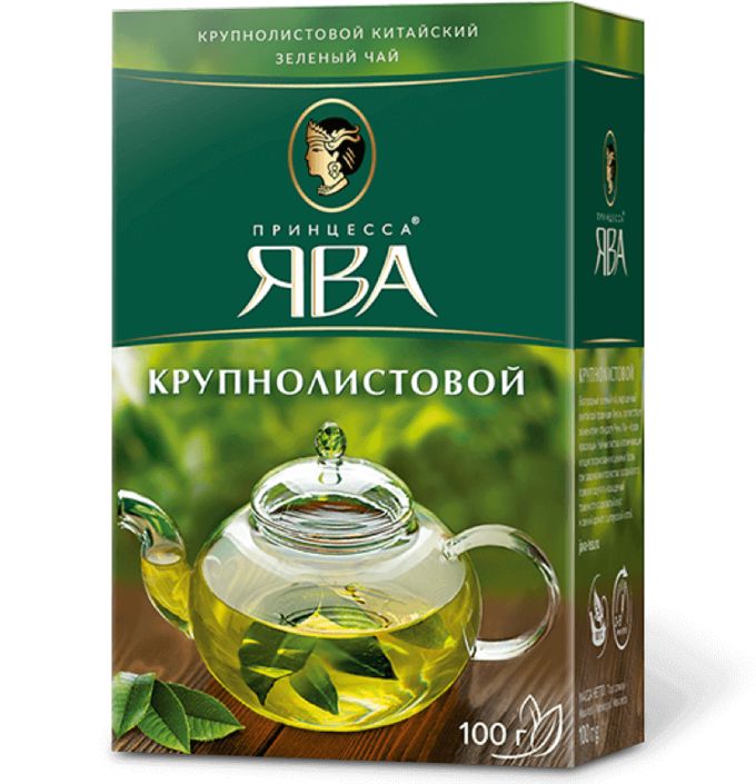 ЧАЙ ПРИНЦЕССА ЯВА 100Г ЗЕЛЕНЫЙ КРУПНОЛИСТОВОЙ СОРТ БЕСТ