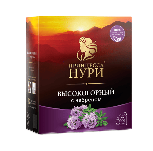 ЧАЙ ПРИНЦЕССА НУРИ ПАКЕТ 1,8*100 ВЫСОКОГОРНЫЙ С ЧАБРЕЦОМ