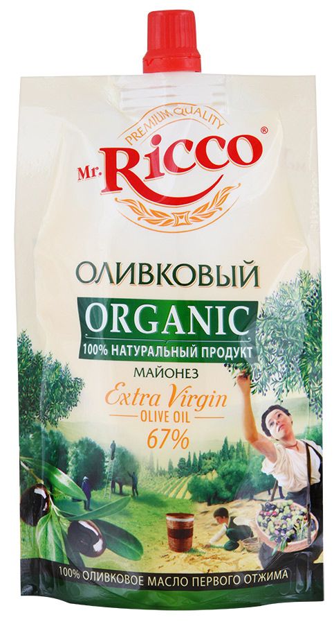 МАЙОНЕЗ МИСТЕР РИККО 400МЛ ОЛИВКОВЫЙ 67% ДОЙ-ПАК