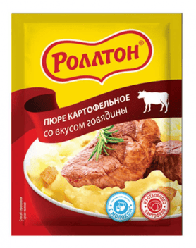 ПЮРЕ КАРТОФЕЛЬНОЕ РОЛЛТОН 34Г СО ВКУСОМ ГОВЯДИНЫ