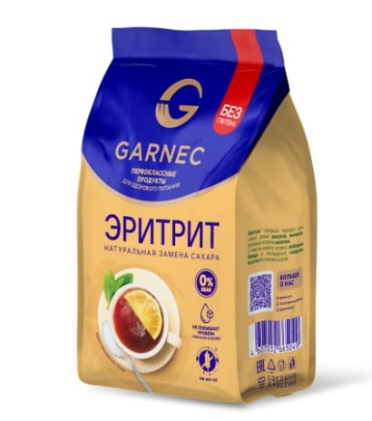 ПОДСЛАСТИТЕЛЬ ГАРНЕЦ 200Г ЭРИТРИТ Б/ГЛЮТЕНА БУМ ПАКЕТ