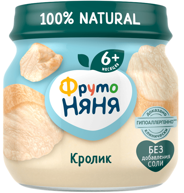 ПЮРЕ ФРУТОНЯНЯ 80Г КРОЛИК СТ