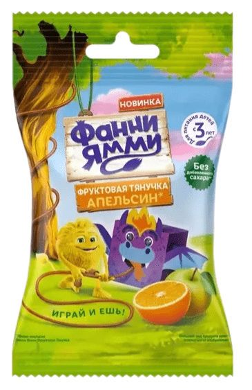 КУСОЧКИ ФРУКТОВЫЕ ФРУТОНЯНЯ ФАННИ ЯММИ 15Г ЯБЛОКО-АПЕЛЬСИН ТЯНУЧКА Д/ПАК