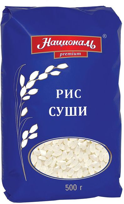 КРУПА НАЦИОНАЛЬ РИС СУШИ 500Г М/У
