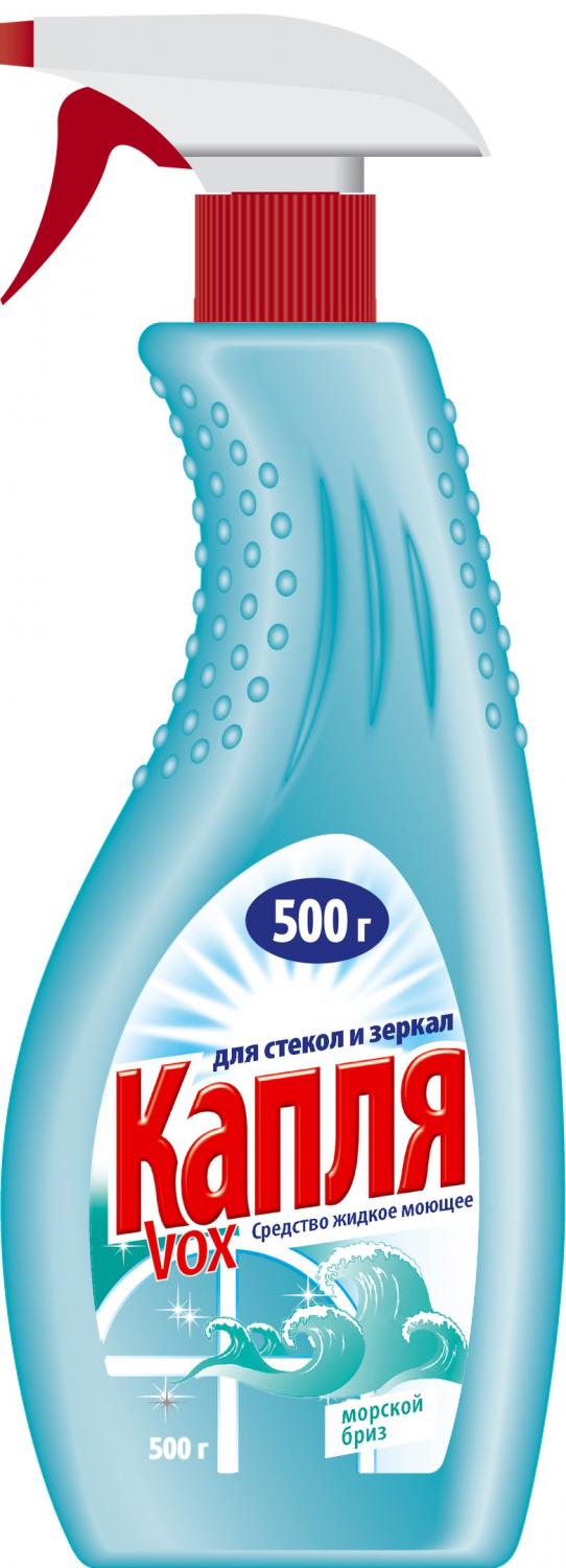 СР-ВО ЧИСТ КАПЛЯ ВОКС 500Г Д/СТЕКОЛ МОРСКОЙ БРИЗ