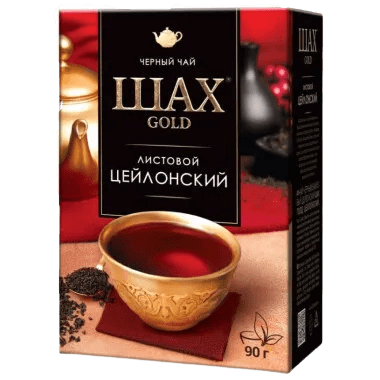 ЧАЙ ШАХ ГОЛД 100Г ЧЕРНЫЙ КРУПНОЛИСТОВОЙ