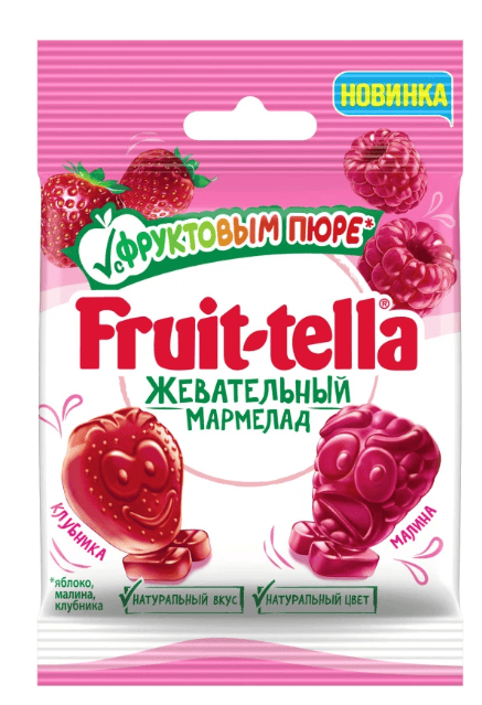 МАРМЕЛАД ЖЕВАТЕЛЬНЫЙ ФРУТ-ТЕЛЛА 36Г С ФРУКТОВЫМ ПЮРЕ