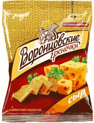СУХАРИКИ ВОРОНЦОВСКИЕ 60Г ГРЕНКИ СО ВКУСОМ СЫРА