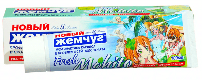 ПАСТА ЗУБНАЯ НОВЫЙ ЖЕМЧУГ 100МЛ ФРЕШ МОХИТО