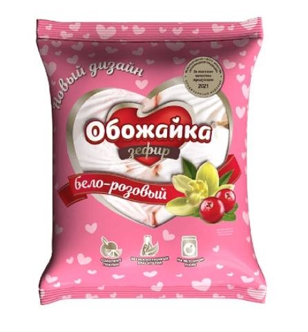 ЗЕФИР ОБОЖАЙКА 280Г БЕЛО-РОЗОВЫЙ
