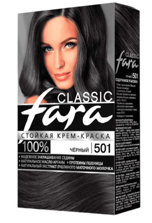 КРАСКА Д/ВОЛОС ФАРА КЛАССИК 501 ЧЕРНЫЙ