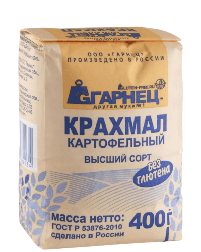 КРАХМАЛ ГАРНЕЦ 400Г КАРТОФЕЛЬНЫЙ Б/ГЛЮТЕНА БУМ ПАКЕТ