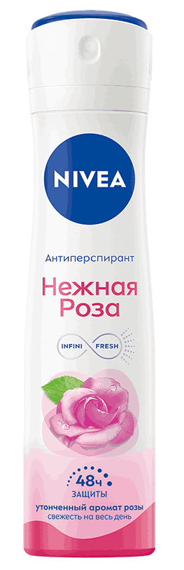ДЕЗОДОРАНТ-АНТИПЕРСПИРАНТ НИВЕЯ 150МЛ НЕЖНАЯ РОЗА ЖЕН СПРЕЙ