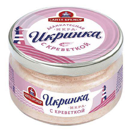 ПАСТА ИКОРНАЯ САНТА БРЕМОР ИКРИНКА 160Г С КРЕВЕТКОЙ СТ
