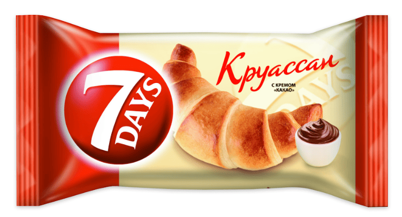 КРУАССАН 7 ДНЕЙ 65Г С КРЕМОМ КАКАО МИДИ