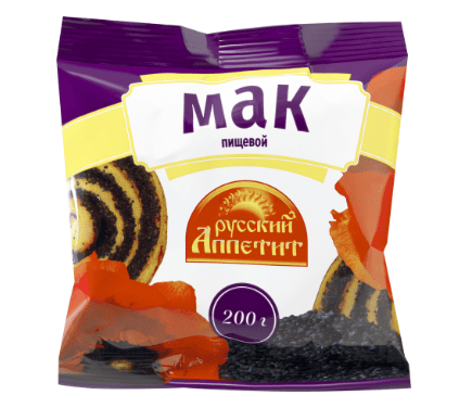 МАК ПИЩЕВОЙ РУССКИЙ АППЕТИТ 200Г