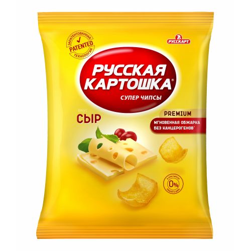 ЧИПСЫ РУССКАЯ КАРТОШКА 140Г СО ВКУСОМ СЫРА