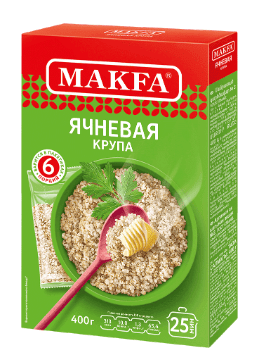 КРУПА ЯЧНЕВАЯ МАКФА 400Г 6 ПАКЕТОВ