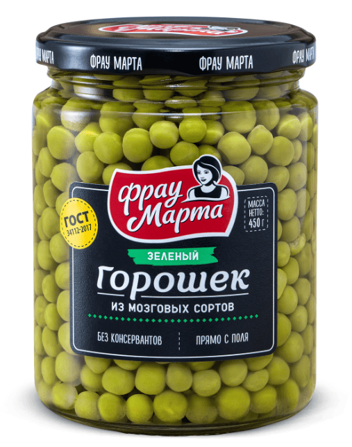 ГОРОШЕК ЗЕЛЕНЫЙ ФРАУ МАРТА 450Г СТ