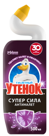 СР-ВО ЧИСТ ТУАЛЕТНЫЙ УТЕНОК 500МЛ Д/УНИТАЗОВ АНТИНАЛЕТ