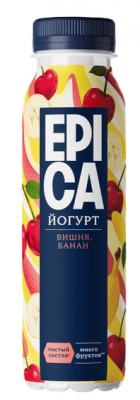 ЙОГУРТ ЭПИКА 260Г ПИТЬЕВОЙ ВИШНЯ БАНАН 2,5% ПЭТ