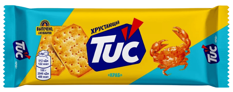 КРЕКЕР ТУК 100Г СО ВКУСОМ КРАБ