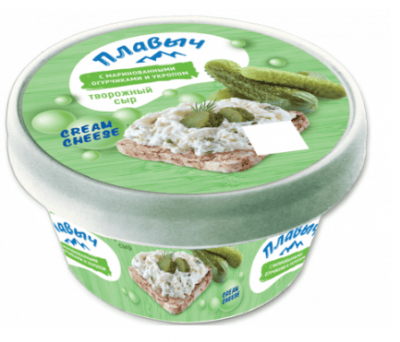 СЫР ТВОРОЖНЫЙ ПЛАВЫЧ 130Г С МАРИНОВАННЫМИ ОГУРЧИКАМИ И УКРОПОМ