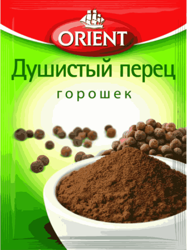 ПРИПРАВА ОРИЕНТ 10Г ПЕРЕЦ ДУШИСТЫЙ ГОРОШЕК ПАКЕТ