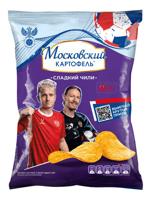 ЧИПСЫ МОСКОВСКИЙ КАРТОФЕЛЬ 120Г СО ВКУСОМ СЛАДКОГО ЧИЛИ