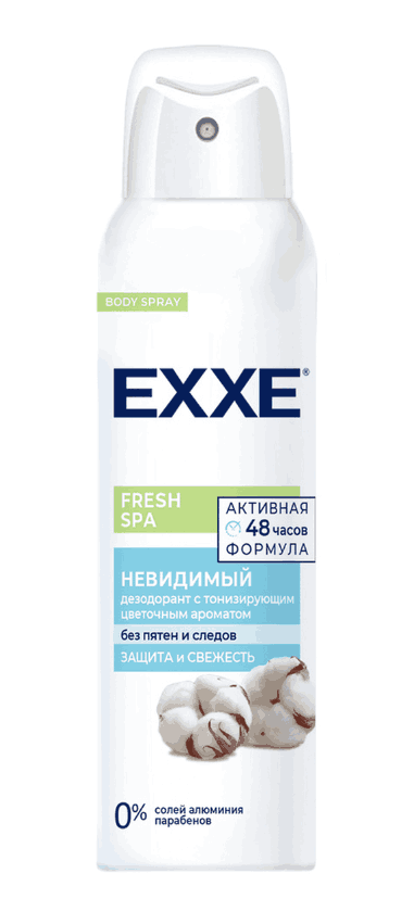 ДЕЗОДОРАНТ EXXE 150МЛ ФРЕШ СПА НЕВИДИМЫЙ ЖЕН СПРЕЙ