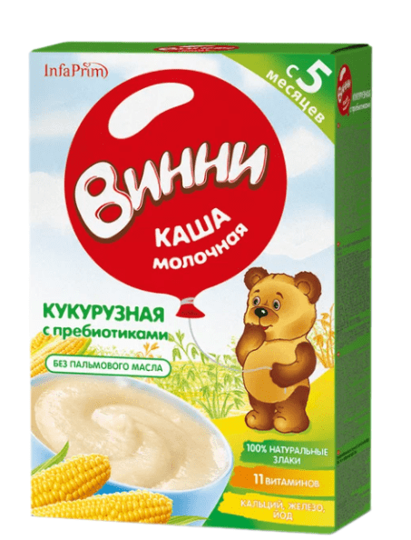 КАША ВИННИ 200Г МОЛОЧНАЯ КУКУРУЗНАЯ С ПРЕБИОТИКАМИ